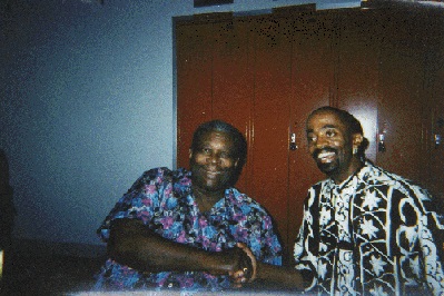 Johnny Long backstage with B.B. King after playing Lead Alto Sax for a show with the B.B King expanded Horn Section while on tour